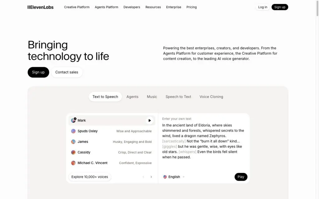 ElevenLabs — Best for AI Voice Generation